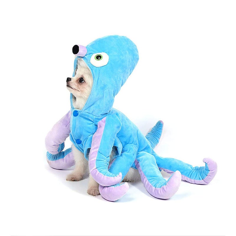 Mogoko Dog Cat Octopus Costumes, Pet Halloween Cosplay Dress, Funny Octopus Costume for Dogs 14.2" Neck Girth; 18.1" Chest (XL) - Image 2